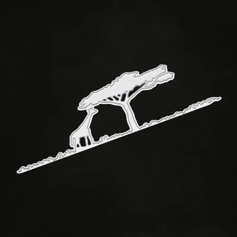 Жираф дерево металлические режущие штампы трафарет для скрапбукинга &quotсделай