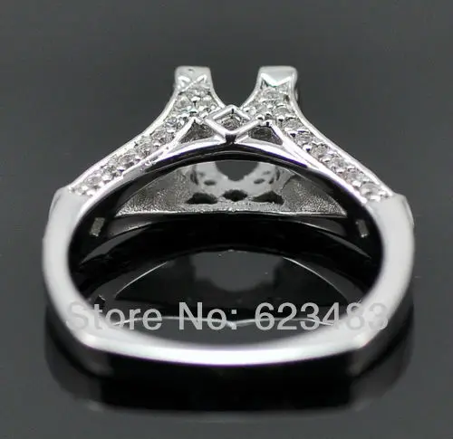 Кольцо принцессы из твердого белого золота с натуральным бриллиантом 0.30ct 6x6 мм 100%