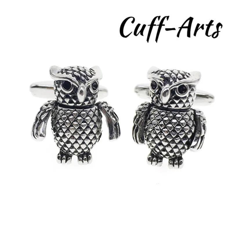 Cuff-Arts 2018 Mens Cufflinks Delicate Cute Owl Shaped Cuff Links Men Jewelry Gift Party Gemelos Personality C10023 | Украшения и