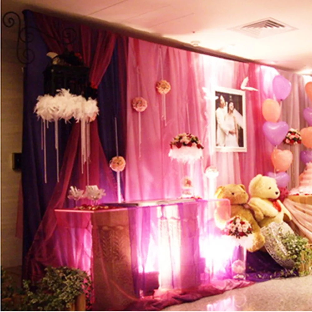 Белый отвесный органза рулон свадебного стула створки лук настольный бегун Swag