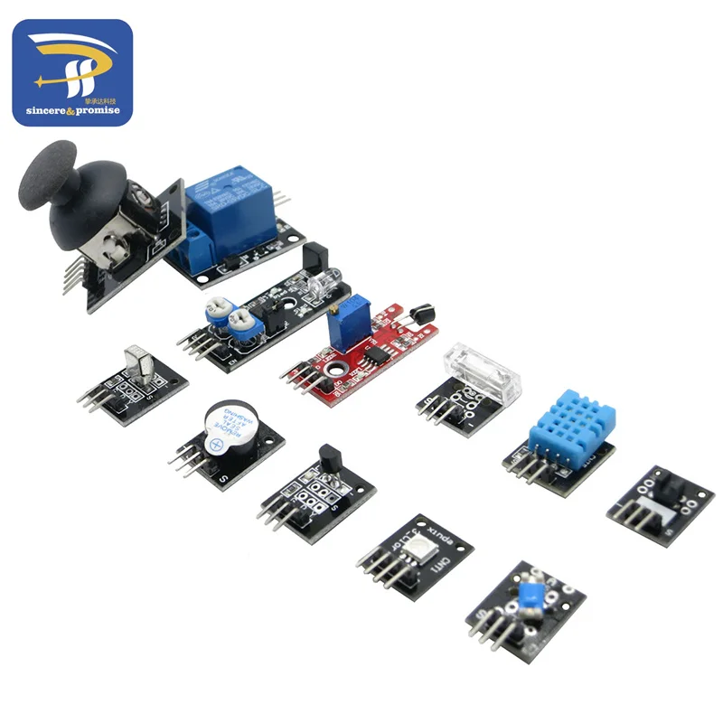 Датчик Kit 37 в 1 Сенсор комплект для Arduino/RGB/джойстик/светочувствительная/звук