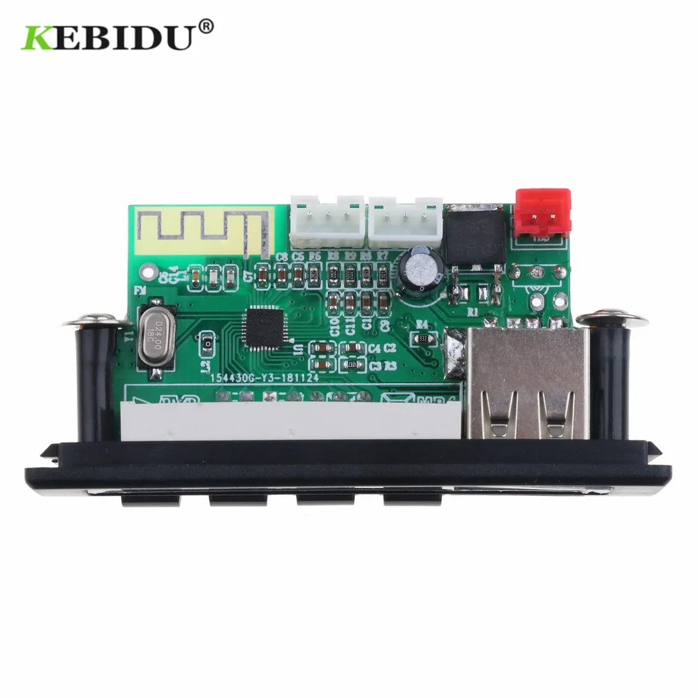 KEBIDU DC 5 в 12 В Bluetooth 0 MP3 WMA WAV декодер плата беспроводной аудио модуль цветной экран USB