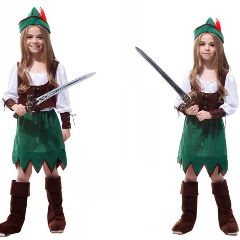 Новый комплект одежды для маленьких девочек детской костюмы на Хэллоуин детей