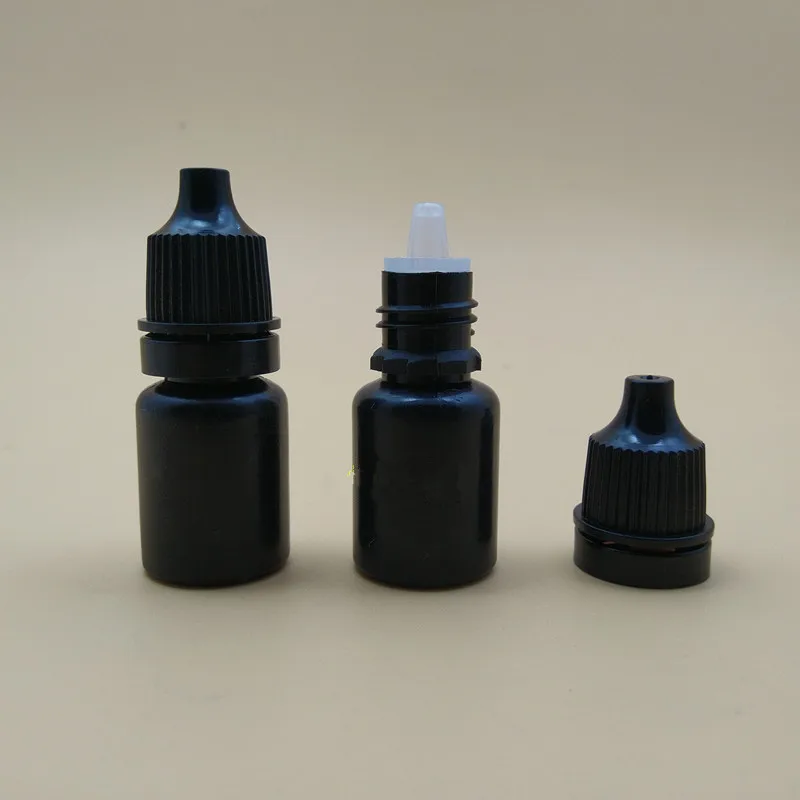 10 мл черные прозрачные пластиковые пустые бутылки для капель новый стиль