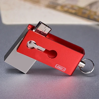 C18 360 вращение USB флэш-накопитель 32 ГБ 64 ГБ флеш-накопитель металлический usb-накопитель для Android usb-накопитель, Флэшка 16 Гб карта памяти для настольного ПК - Color: C18