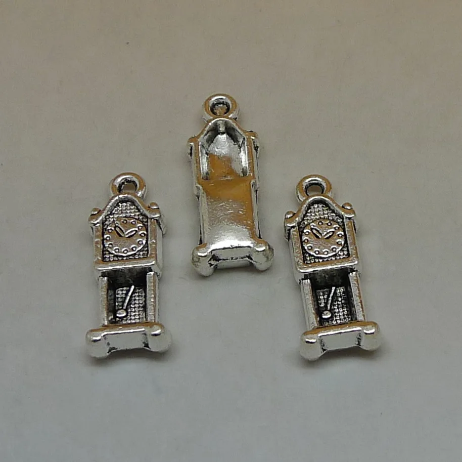 

30pcs Charms big ben 3D clock Pendants 20x7mm 1.8g Antique silver Handmade Jewelry Making DIY Europe alloy accessories