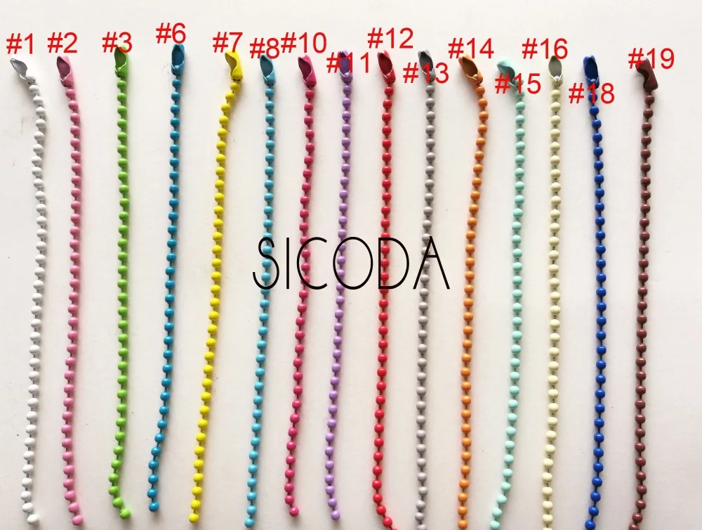 SICODA 100 шт. эмалированная шариковая цепочка сделай сам 2 4 мм x 12 см Модные