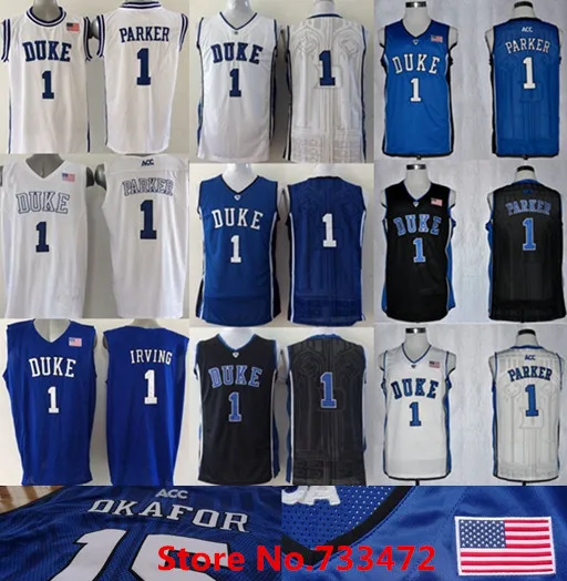 Cheap Sale Duke Blue Devils 1 Jabari Parker Jersey White Black Auchentic College Basketball Best Stitched Drop Ship | Спорт и