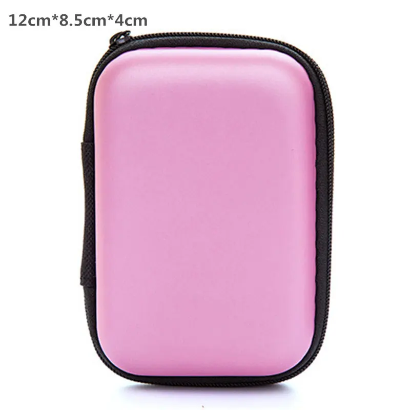 Pink (Large) Органайзер проводов для наушников коробка данных линия кабели сумки для хранения цифровых продуктов монета U диск контейнер защитный чехол для наушников - Цвет: Pink (Large)