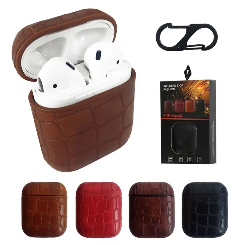 Чехол для наушников Apple Airpods кожаный чехол из искусственной кожи защитный Bluetooth
