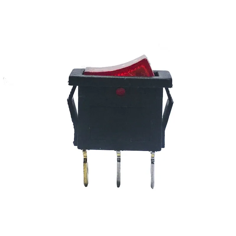 5 шт./лот KCD1 21*15 3 Pin LED 250 в 6A выключатель лодки оснастка SPST вкл. выкл. Рокер