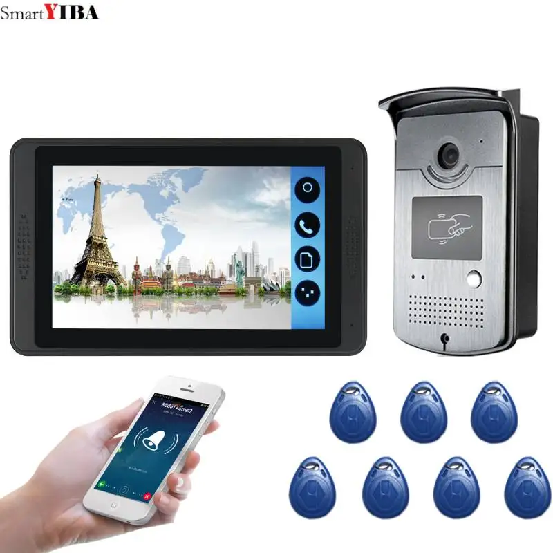 SmartYIBA RFID беспроводной Wi Fi 720P видеодомофон дверной звонок наружная камера для Android
