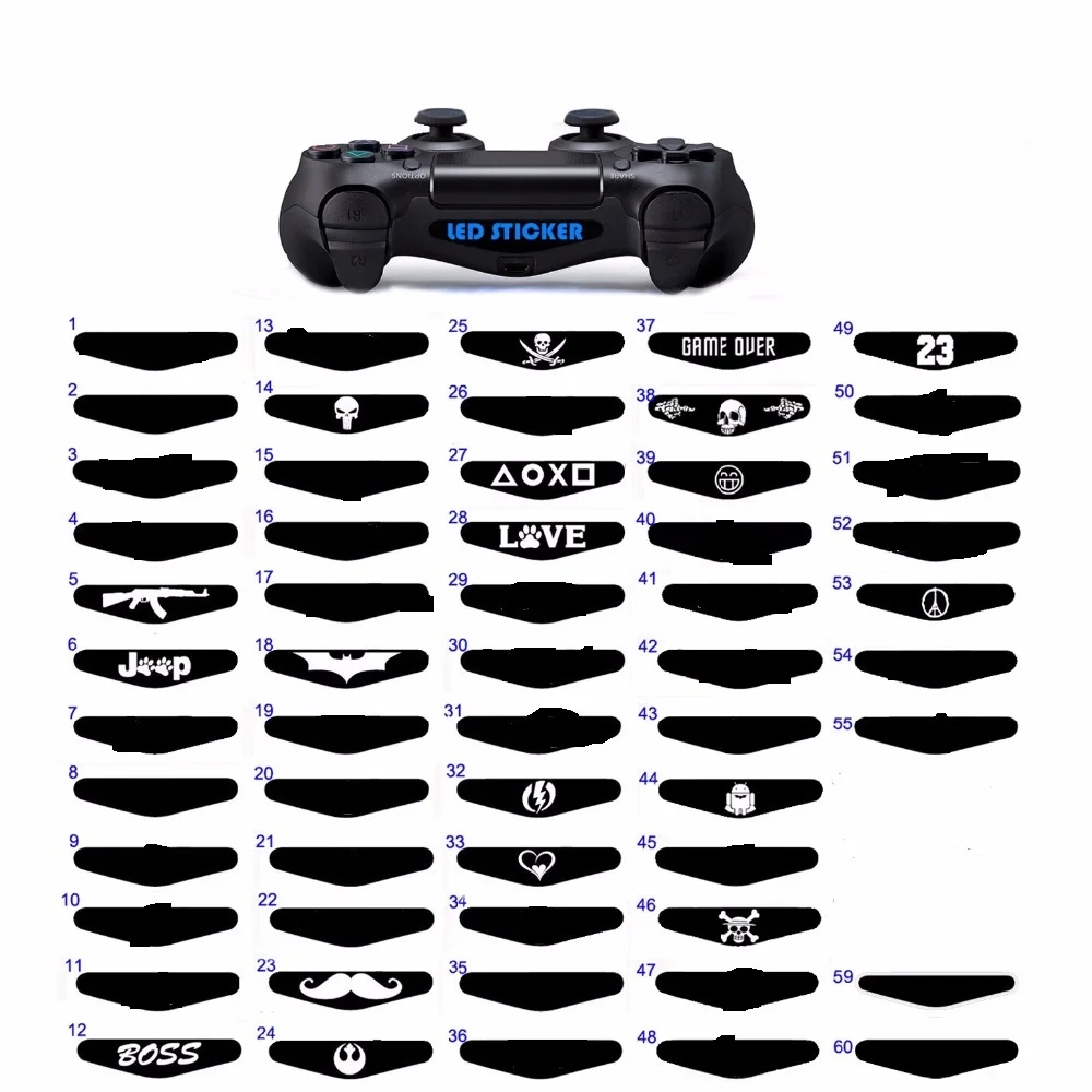 2 шт. игровой контроллер светильник Панель световая панель Наклейка для PS4 Playstation 4
