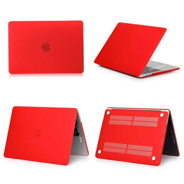 Чехол для ноутбука APPle MacBook Air Pro retina 11 12 13 15 16 mac Book 15,4 13,3 дюймов с сенсорной панелью+ чехол для клавиатуры - Цвет: Matte Red