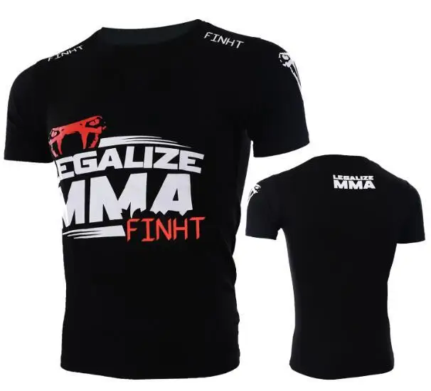 Мужская футболка mma fight tops Fightwear боксерский Топ для тренировок спортивная