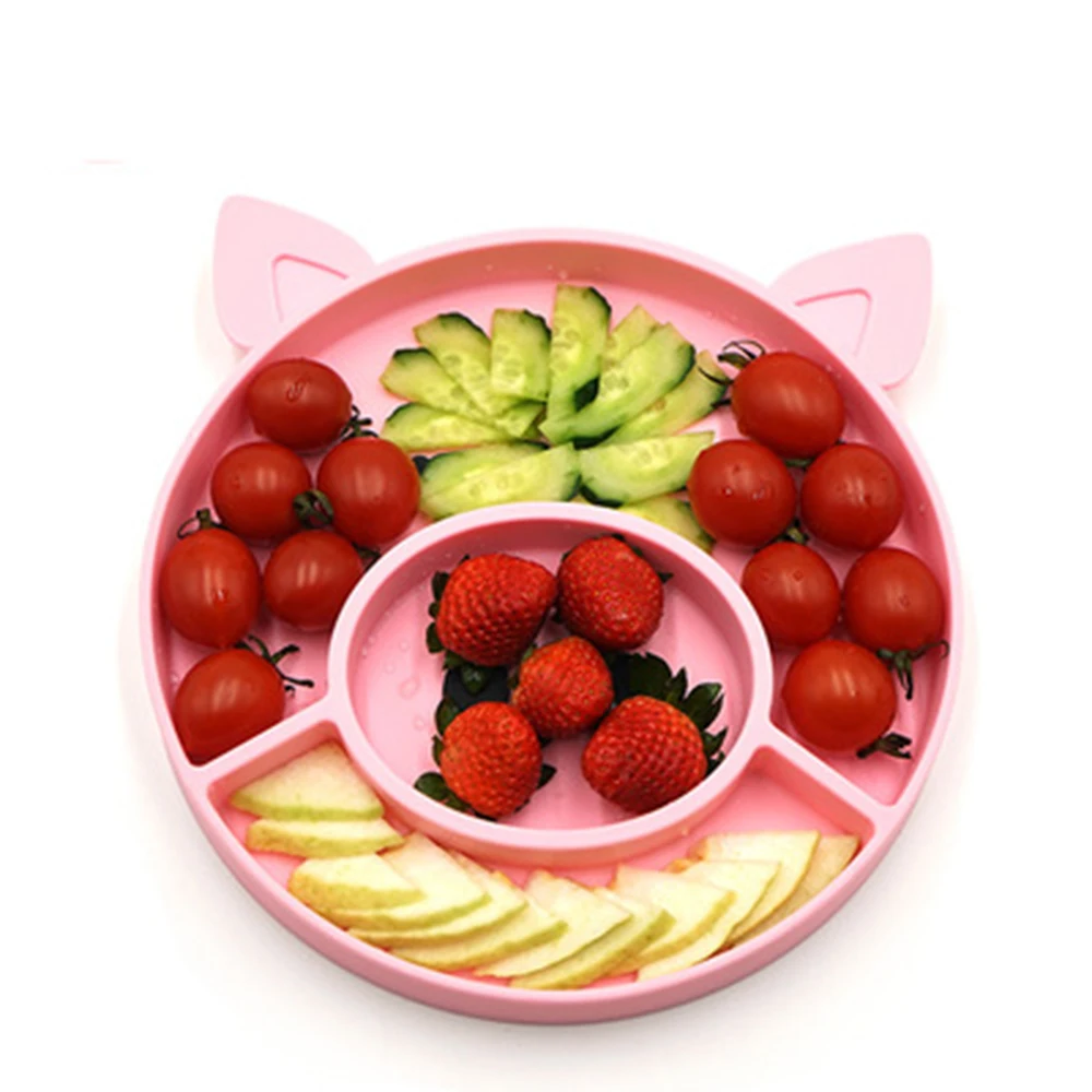 Qshare посуда еда для детей Кормление детская тарелка контейнер силикаприсоска