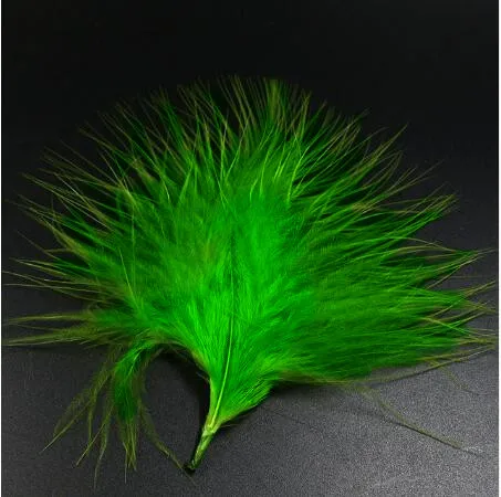 olive green Королевский Sissi, хит, 40 перьев, набор, отобранные вручную, турецкого марабу, окрашенные в крови перья, шерстяные, буггер, мухи, тело и хвост, материал для завязывания мушек - Цвет: olive green
