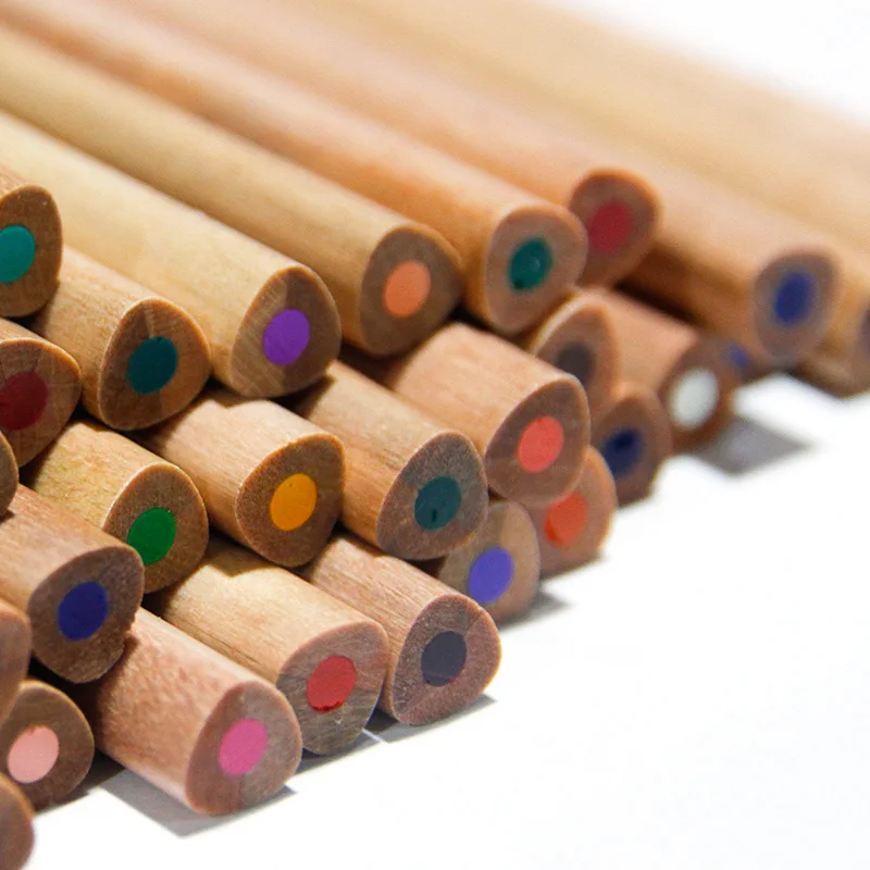 36/48 цветные карандаши из натурального дерева нетоксичные треугольные Карандаши
