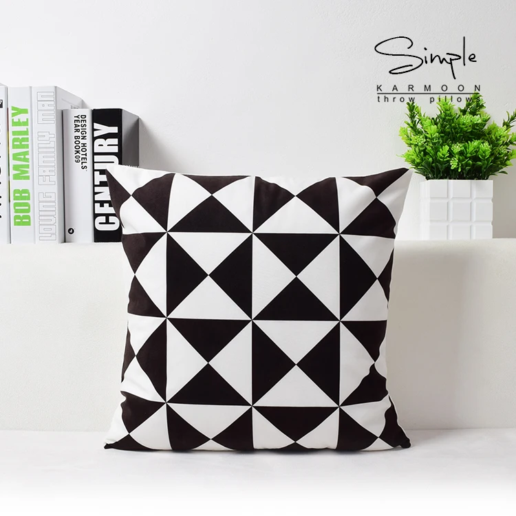 Бархатная наволочка с геометрическим рисунком бархатный декоративный чехол для