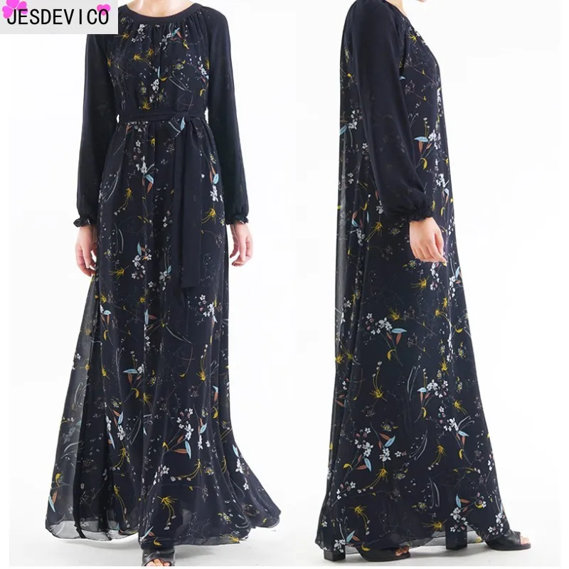 Элегантное платье мусульманская одежда с обеих сторон abaya турецкий Сингапур