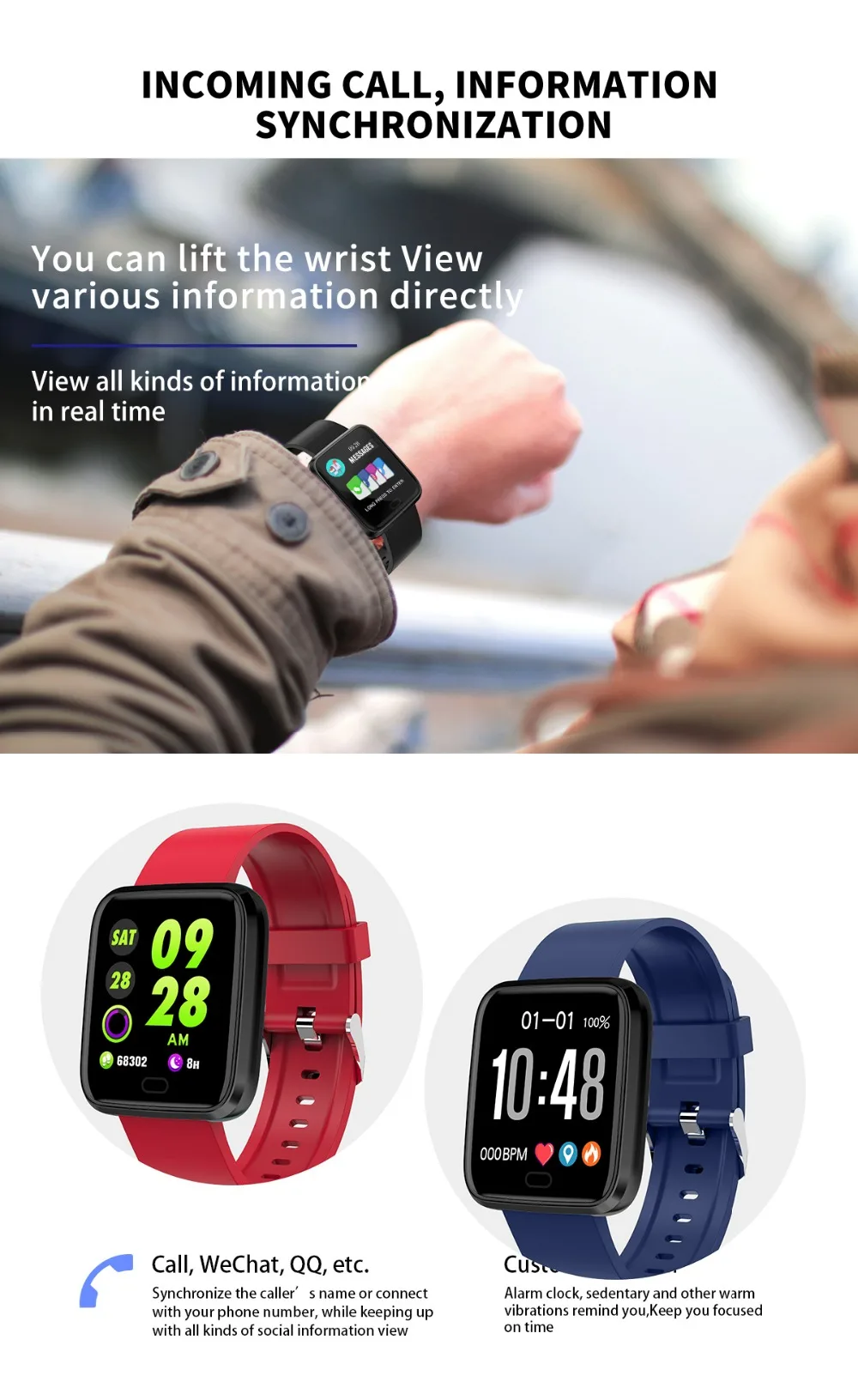 Focusmart Новые смарт-часы TD08 многоязычные слова библиотеки измерение сердечного ритма в реальном времени умные часы с напоминанием