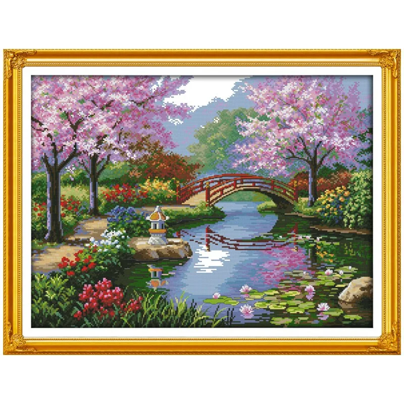 

The Beautiful Scenery Cross Stitch Patterns Embroidery Kits Printed DMC Canvas Needlework 11CT 14CT DIY Set Home Decor Paintings