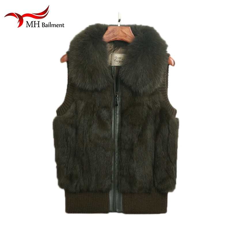 Зимний жилет из лисьего меха Женская куртка пальто толстые теплые жилеты толстая