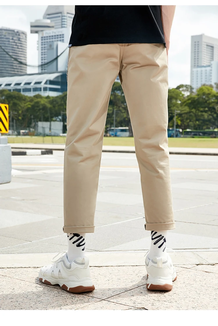 JackJones мужские укороченные брюки из хлопка, зауженные брюки длиной до щиколотки, мужская одежда 219114554