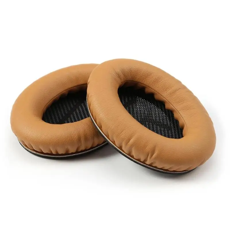 Khaki Black ALLOYSEED 1 пара L/R кожаные амбушюры наволочка для Bose quietkomento 2 QC2 QC15 QC25 AE2 наушники гарнитура - Цвет: Khaki Black