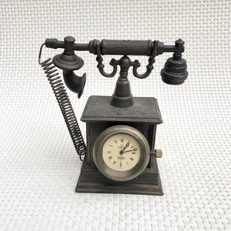 Vintage Western Watches Copper Mechanical Watch European Phone Antique Home Decoration | Дом и сад