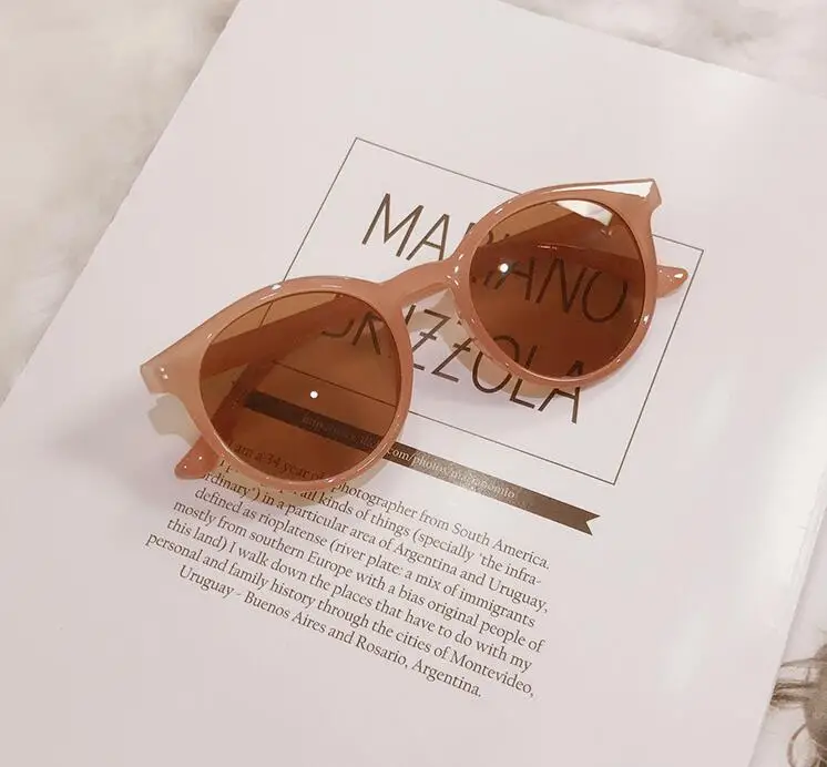 Новые солнцезащитные очки в стиле ретро трендовые женские с круглой оправой и