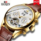 Мужские часы HAIQIN 2019, роскошные модные брендовые военныемеханическиеВодонепроницаемыеспортивныеАвтоматическиевсе стальныемужские часы