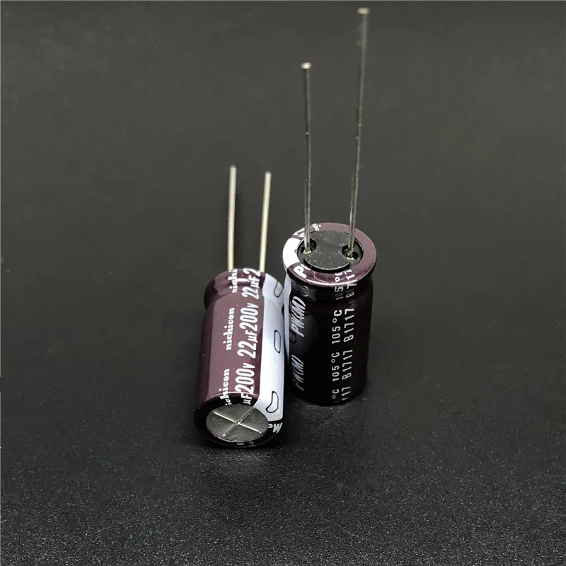 5 шт./50 шт. 22 мкФ 200 в NICHICON PW серия 10x20 мм низкое сопротивление 200V22uF алюминиевый