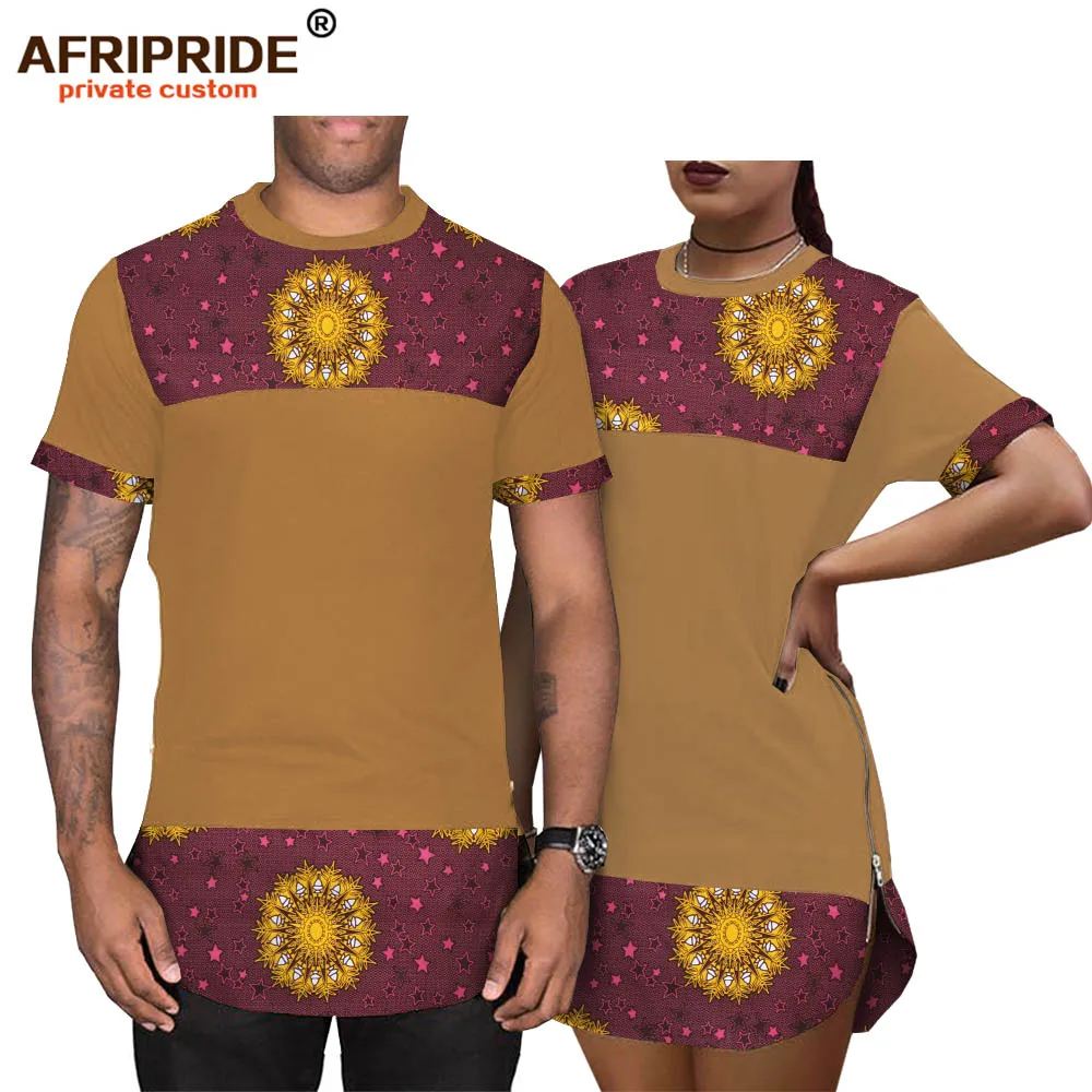 Весенние Африканские Восковые рубашки для пар AFRIPRIDE индивидуальные повседневные
