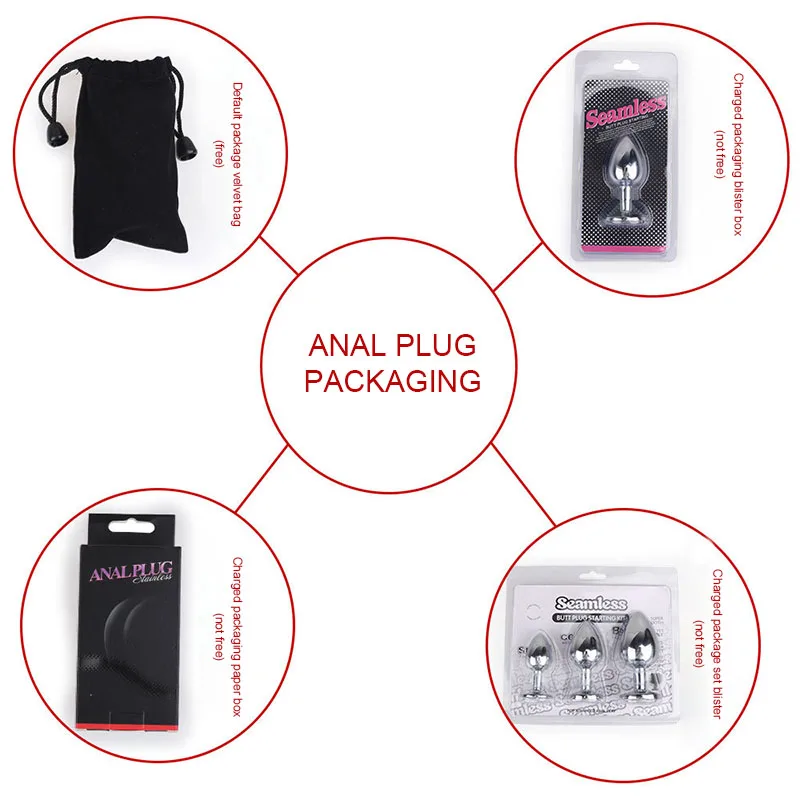 Металлическая Анальная пробка из нержавеющей стали с кристаллами алмазная