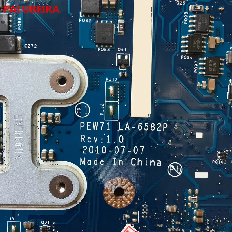 PALUBEIRA для ноутбука Acer aspire 5733 5733Z Материнская плата MBRJY02002 PEW71 LA 6582P DDR3 Без hdmi порт