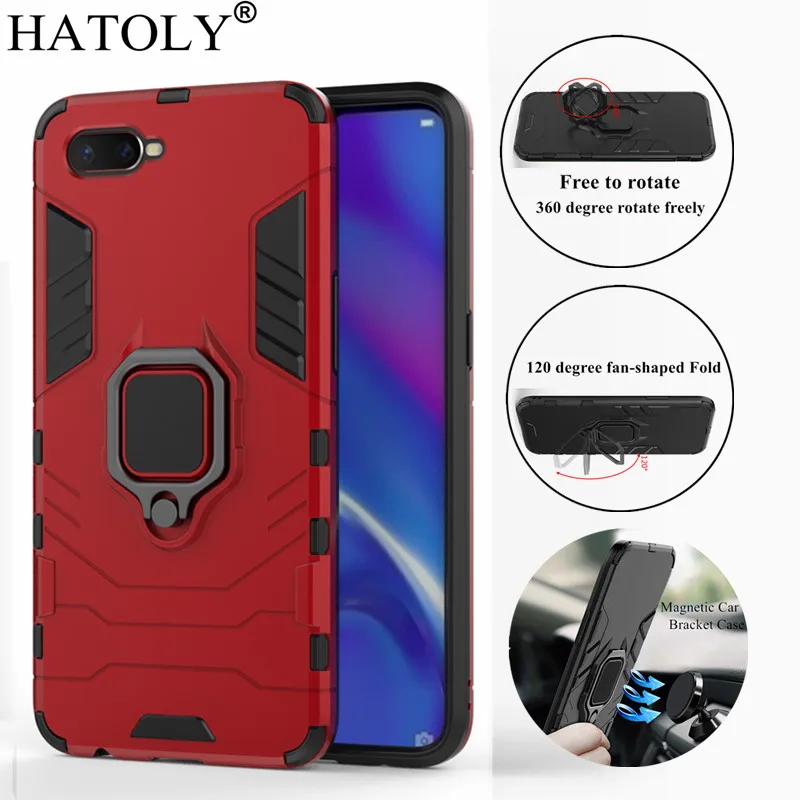 Чехол HATOLY для OPPO K1 чехол RX17 Neo магнитный кронштейн с кольцом присоской