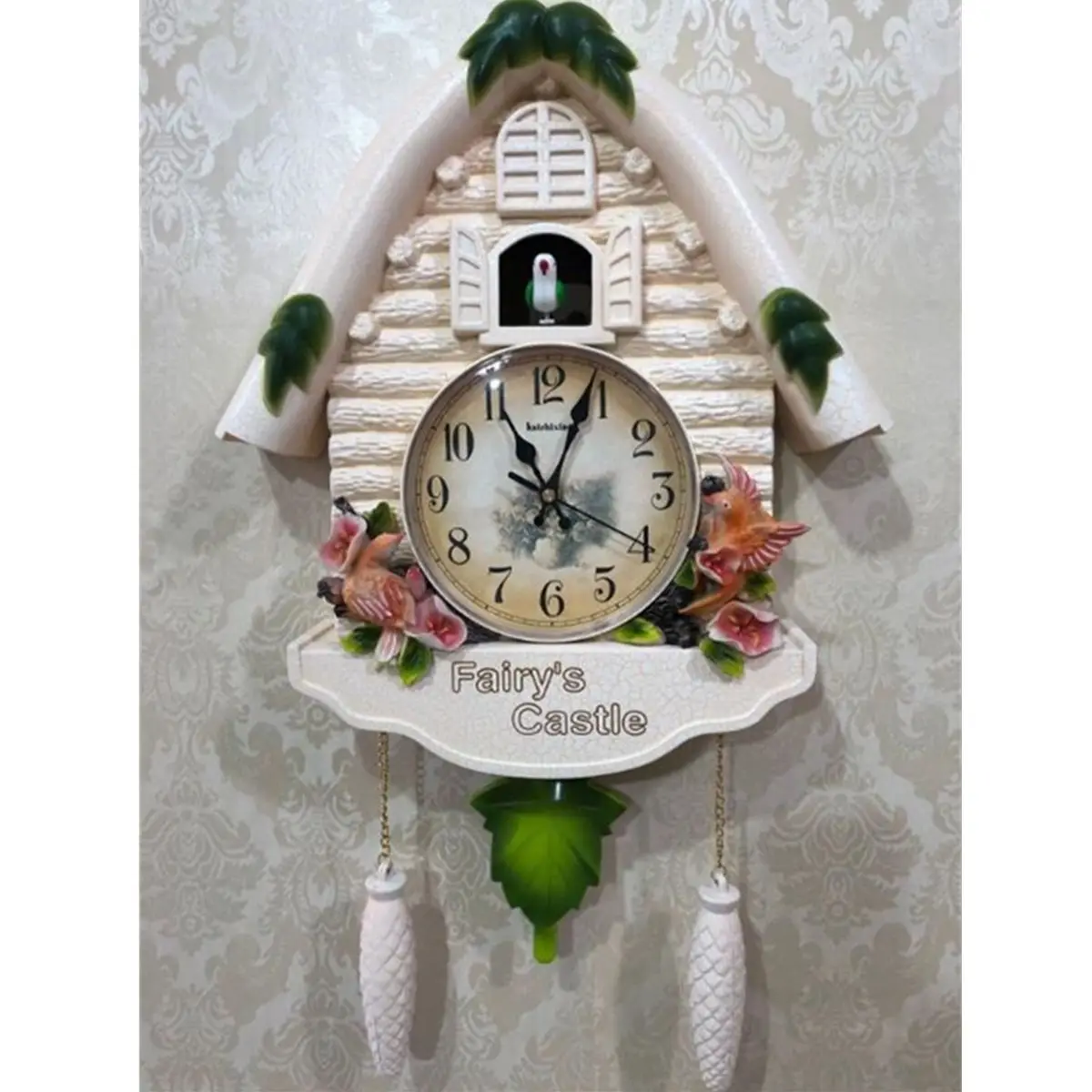 white bird Птица, Cuckoo, будильник, животное, настенные часы с птицей, настенные часы для гостиной, короткие детские часы для украшения дома, будильники - Цвет: white bird