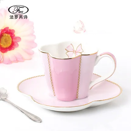 Керамическая кофейная чашка и блюдце четырехлистный клевер дизайнерский набор