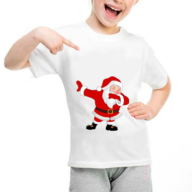 Новый Санта Клаус b014 база забавная одежда для детей футболки в стиле Летняя