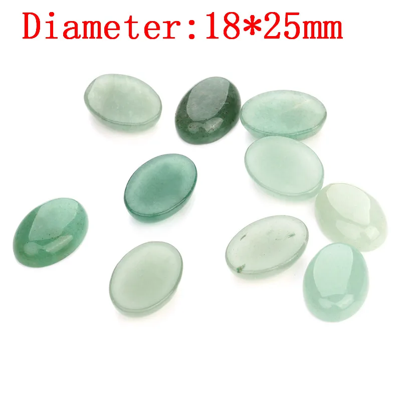 Green Aventurine 10*14/13*18/18*25 мм натуральный камень Камея Кабошон бисер овальная форма кабошон «сделай сам» Установка бусины для изготовления ювелирных изделий 10 шт./лот F5009 - Цвет: Green Aventurine