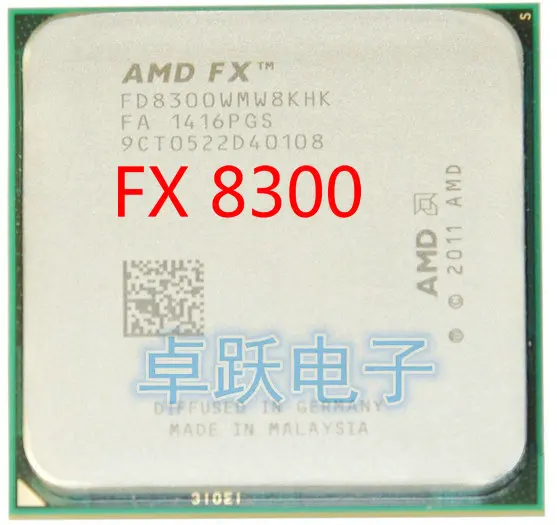 Процессор AMD FX 8300 AM3 + Восьмиядерный 3 ГГц/8 Мб/95 Вт FX-8300 FX8300 100% рабочий - купить по