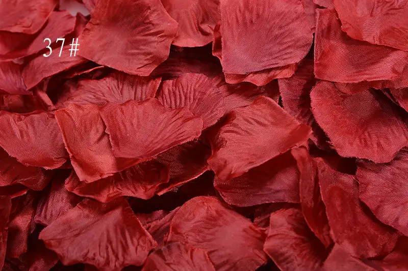 2000 шт./лот темно-красные шелковые лепестки роз искусственные цветы для