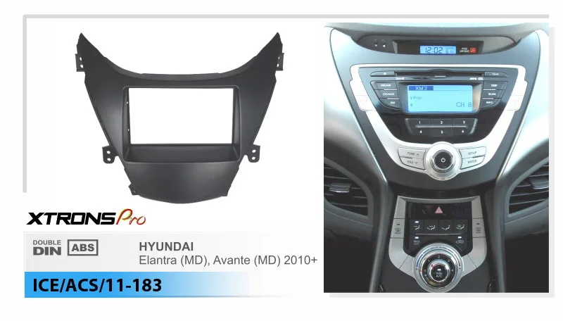 11 183 автомобильный Радио фасции для HYUNDAI Elantra MD Avante стерео тире комплект Установка