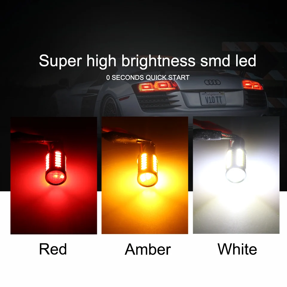 ANMINGPU 1x сигнальная лампа P21W LED 1156 светодиодсветильник указателя поворота 33SMD 5730