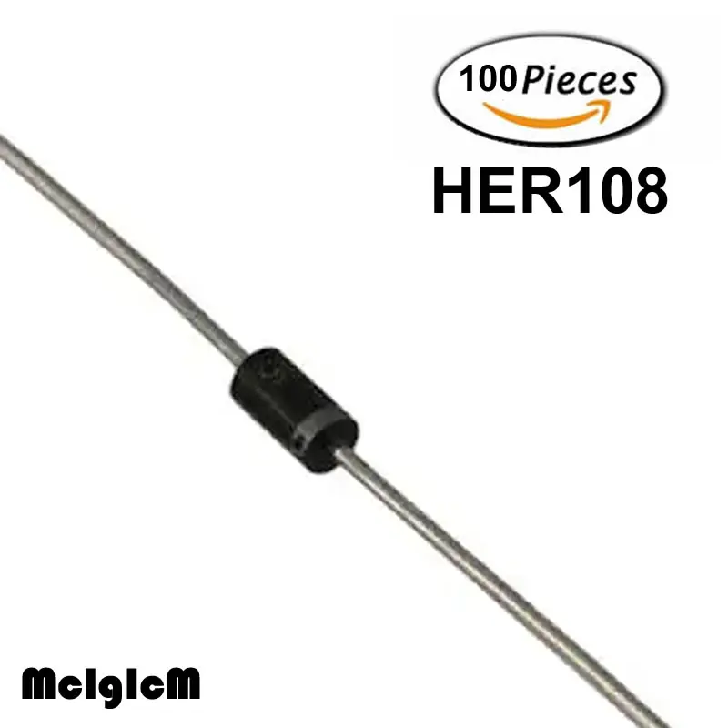 MCIGICM 100 шт. выпрямительный диод 1А 1000 В DO 41 HER108|diode 1a|rectifier diode1a diode |