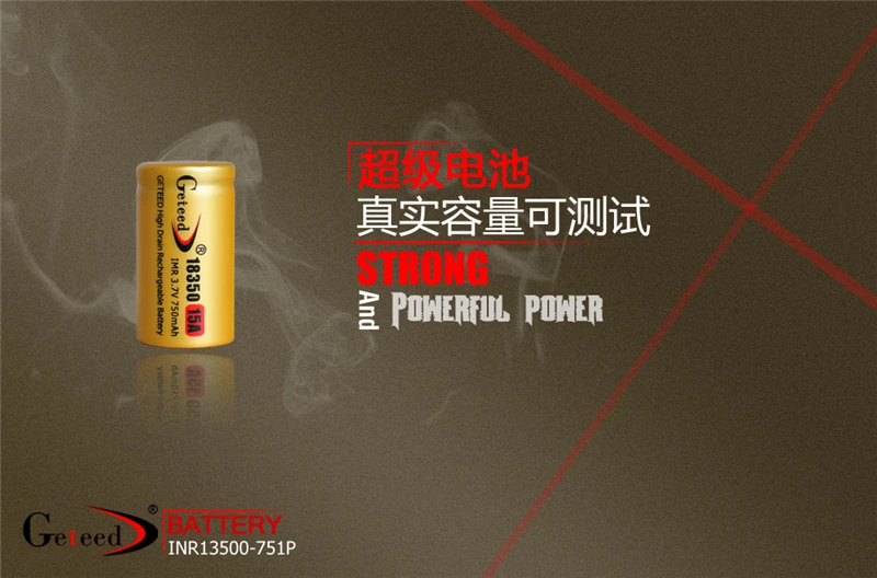 Перезаряжаемый литий ионный аккумулятор GETEED IMR 18350 15 Ач 750 мАч 3 7 в 6 В|celle li-ion|rechargeable