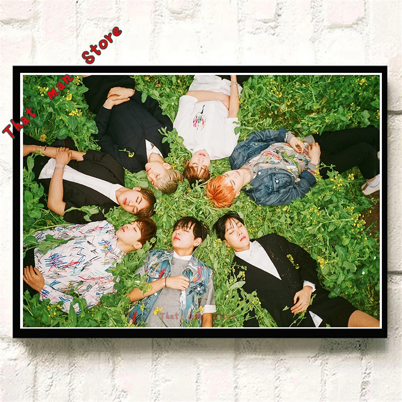 Kpop bangtan мальчики ясное изображение наклейки на стену украшение дома высокое качество принты RM Jimin Jin бумага с покрытием для домашнего искусства бренд - Цвет: Армейский зеленый
