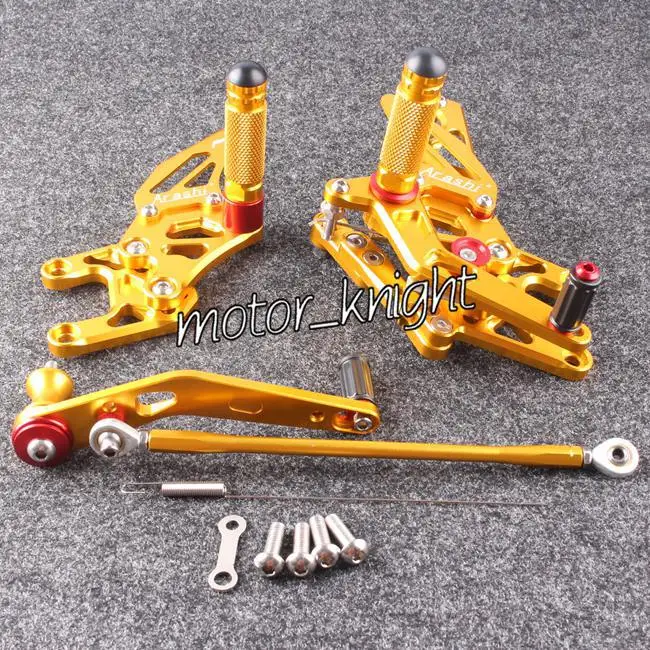 

Rear Sets Motorcycle Adjustable Foot Pegs For CBR 1000RR 2008 2009 2010 2011 2012 2013 Golden