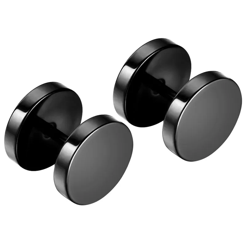 1 пара мужские серьги гвоздики из нержавеющей стали ширина 6 14 мм|barbell earrings|designer